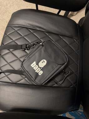 BAPE A Bathing Ape Black Logo Shoulder Crossbody Bag